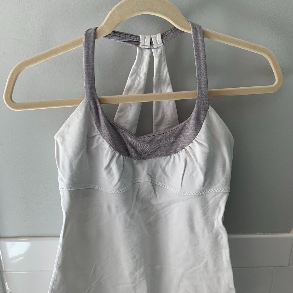 Lululemon Scoop Me Up Tank White Grey 4